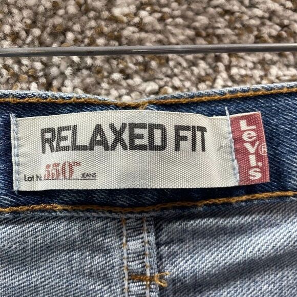 Levis Jeans Mens 38x30 Blue Denim Pants Relaxed Fit Casual Cotton Pockets Logo - Picture 9 of 11